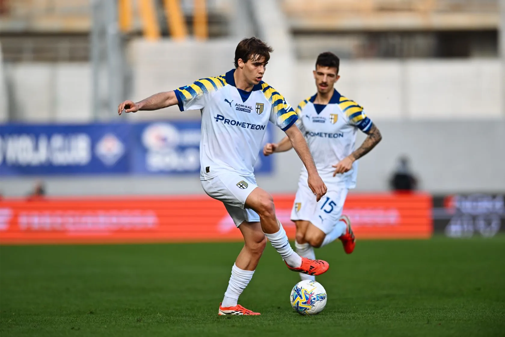 Parma players during a training session before the Torino match